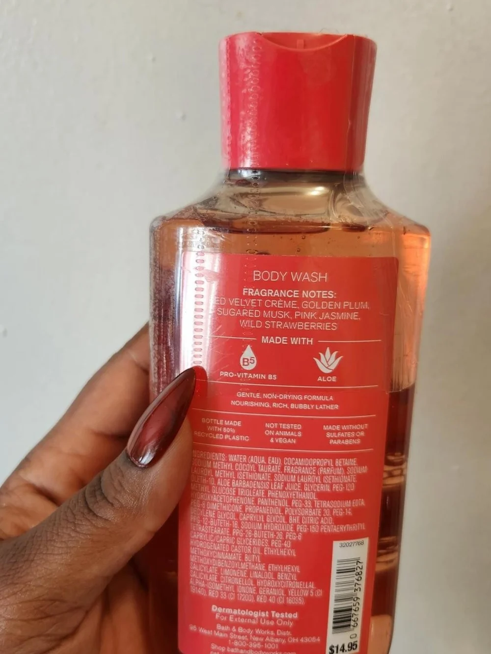Bath & Body Works Velvet Sugar Pink & Coral Body Wash